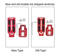 Tbest Piastra Verticale Universale a Forma di L in Lega di Alluminio per Fotocamera SLR Testa a Sfera Idraulica Robusta Durevole Grigio Rosso (rosso)