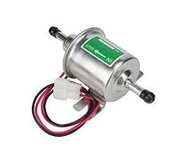 Tbest Pompa Elettrica Universale 24V per Auto e Barca con Filtro in Linea per Carburante Benzina (Argento)