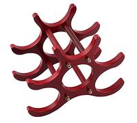 Tbest Porta del Bottiglia Red Vino Portavaggio Vino She She Wine Wewooden Red Wine, Portabottiglie in Legno Portatore di REDE SETTA 6 BOTTLE