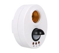 Tbest Portalampada per Sensore a Infrarossi E27 Accensione/spegnimento Automatico 110-250V Portalampada per Rilevamento del Movimento per Corridoio WC Seminterrato Garage a Risparmio Energetico