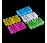 Tbest Portapile per Batterie AA/AAA | Plastica resistente, Organizza 4 batterie AA o 5 AAA, Ideale per i viaggi, Separa le batterie usate, Design compatto