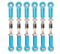 Tbest RC Pull Rod, 6 Pezzi servo Link Regolabili Tirante Tirante in Lega di Alluminio tiranteria Set di tiranti per RC Hobby Modello di Auto(Blu)