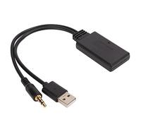 Tbest Ricevitore Universale 5.0 Adattatore Audio Stereo per Auto Cavo Aux USB per Automobile Streaming Musicale Wireless Trasmissione Ad Alta velocità ABS Plug Play in Metallo