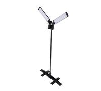 Tbest Riempi la Luce Pieghevole a Doppio Braccio RGB RGB Ruoto REMOTO Bellezza Infinitamente Dimmerabile con Supporto per Treppiede Elastico per (Spina europea)