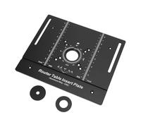 Tbest Router Table Insert Plate in Lega di Alluminio Design | Alluminio resistente, scale stampate trasparenti, superficie scorrevole liscia, utilizzo versatile.