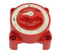 Tbest Selettore Staccabatteria 350A 48V Selettore Marino per Impieghi Gravosi per Automobilistico ABS Ottone Ferro Colore Rosso M10x2 Dimensioni Perno 2 Marcia Off On (9004E)