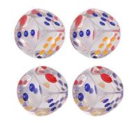 Tbest Set di Dadi a 6 Facce 10 Pezzi 2,5 Cm Colori Traslucidi Dadi da Gioco Standard per Giochi da Tavolo attività Matematiche Educative in Classe Plastica