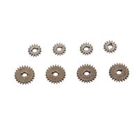 Tbest Set di Ingranaggi per Ponti per Porte 8pcs, Parti di Sostituzione del Pignone per Ingranaggio Differenziale in Acciaio per Hobbyplus 1/18 4WD CP18P RC Auto