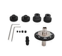 Tbest Set di Ingranaggi RC, 57T 0.8mod in Acciaio Temprato 20T 21T Set di Ingranaggi Motore Antisaltellamento per Auto RC ARRMA 1/10 1/8 4S (Black)