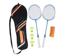 Tbest Set di Racchette da Badminton, Set da Badminton da 2 Giocatori con 3 Shuttlecocks Porta la Borsa per i Giochi per Il Cortile All'aperto (Blue)
