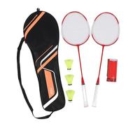 Tbest Set di Racchette da Badminton, Set da Badminton da 2 Giocatori con 3 Shuttlecocks Porta la Borsa per i Giochi per Il Cortile All'aperto (Rosso)