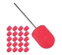Tbest Set di Tappi per le Unghie con Alta Ed Efficienza, 20 Tappi di Levigatura, Facile da Installare e Smantellare per Unghie Bellissime, Piccole Dimensioni per la Manicure (rosso)