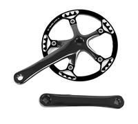 Tbest Set Guarnitura Singola velocità, Guarnitura i Guarnitura i 170Mm Forcella i icletta Montagna 45T / 47T(45T Nero)