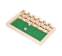 Tbest Shut the Box Dice Game, Game da Tavolo Portatile 12 Numeri Flip Tiles Toy Design Versatile, Gameplay Intrattenendo, Squisito Artigianato, Materiale Premium e Altre Combinazioni