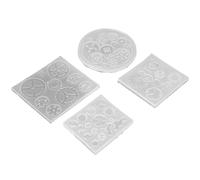Tbest Silicone a Forma di Ingranaggio per Gioielli Fondente per Torte Al Cioccolato 3D Fai da Te - Set da 4 Pezzi, Antiaderente, Resistente Al Calore, per Uso Alimentare, Ecologico