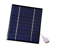 Tbest Solare Portatile USB da 2,5 W 5 V con Pannello Monocristallino Ad Alta Efficienza per Telefoni, Power Bank, Campeggio, Escursionismo Ed Emergenza