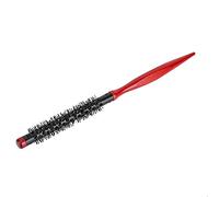 Tbest Spazzola per Barba Piccola, Spazzola Rotonda Piccola, Spazzola per lo Styling, Spazzola per Capelli Rotonda in Rame, Pettine a Rullo Manico a Punta in Legno Setole in Nylon (9)