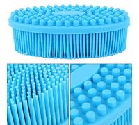 Tbest Spazzolino da Bagno in Silicone per Neonati per Integrazione (BLUE) | Materiale in silicone morbido, sicuro per i bambini, favorisce la concentrazione e lo sviluppo