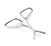 Tbest Specchietti Retrovisori Skeleton Claw 2 Pezzi Ultra Trasparente Ampia Vista Facile Installazione Universale Adatto per Tutte le Moto Veicoli Elettrici Alluminio Vetro Nero Colore (Elettrolitico)