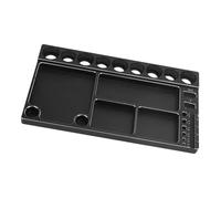 Tbest Squisiti in Lega di Alluminio in Lega di Rivestimento a Vite Magnetico -Porta -Porta per Manutenzione per Auto RC (Black)
