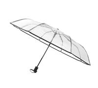 Tbest Stick Umbr, Ombrello Trasparente Ombrello Triplo di Ldren Pieghevole Completamente Automatico a 8 Stecche Automatico bordo