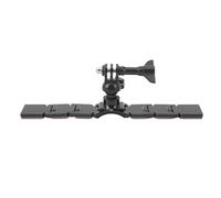 Tbest Supporto per Mentoniera per Casco, Supporto per Mentoniera per Casco da Moto per Action Camera 3 Sezioni Adesivo Biadesivo Staccabile Rotazione di 360 Gradi