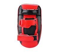 Tbest Tamponi da Boxe Muay Thai Bersaglio da Boxe Curvo per Allenamento - Piedini in Schiuma Ad Alta densità con Gancio e, Rosso (#1)