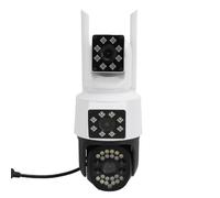 Tbest Telecamera di sicurezza esterna PTZ 1080P WiFi 360 gradi Tripla vista AI Rilevamento umano per il magazzino di fabbrica del cortile di casa (spina GB)