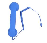 Tbest Telefono retrò con Cornetta Cablata, Impugnatura Ergonomica, Chiamate Stabili, Videoconferenze con Cella di Tipo C, Forma Unica del Ricevitore, Accessorio Tecnologico Nostalgico, (BLUE)