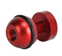 Tbest Testa a Sfera Leggera Subacquea Premium in Lega di Alluminio con Rivestimento Duro Anodizzante Torcia Sottomarina Durevole Leggera per gli Accessori per la Fotocamera da Nuotare (rosso)