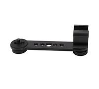 Tbest Triple Cold Mount Extension Bracket Premium in lega di alluminio microfono - Adattatore da supporto per fotografare Live Streaming 122 mm x 42 mm (nero)