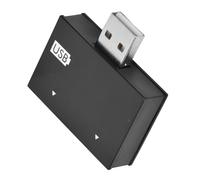 Tbest USB Port Splitter, Hub USB 2.0 Maschio a 2 Porte USB Doppio Caricatore Splitter Adattatore Convertitore Concentratore (BLACK)