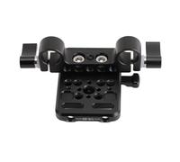 Tbest V Montaggio a Batteria in Alluminio Alluminio Resistente All'erosione con più Fori Filettati per Accessori per la Fotocamera da 15 Mm Montaggio
