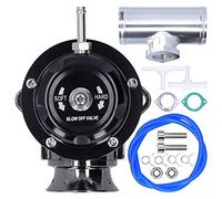 Tbest Valvola di Sfiato Turbo in Alluminio Billet, Tubo Flangiato da 2,5 Pollici TipoRS Valvola di Scarico Universale Accessorio per Auto SDDBOVGRSBL FPG250(nero)