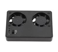 Tbest Ventola di Raffreddamento della Fotocamera Doppia Dissipazione del Calore Fast Silenzioso per Trasmissione Trasmessa in Diretta Esterna Compatibile con Telecamere Abs Matte Black