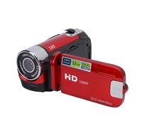Tbest Videocamera da Viaggio, Videocamera Schermo a Colori da 2,4 Pollici Zoom Digitale 1080P 16X per Registrare la Crescita dei Viaggi (rosso)