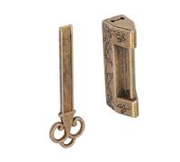 Tbest Vintage Padlock, Small Antique Lock for Furniture (magpie bronze)