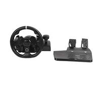 Tbest Volante da Gioco per/PC, Volante con Rotazione di 270° con Feedback di Vibrazione, sensibilità a 7 Livelli, e Pedali da 11 Pollici, Pulsanti Programmabili per GTA e Giochi di Simulazione