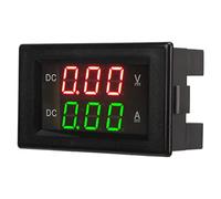 Tbest Voltmetro Digitale a LED Amperometro DC 0-600V 0-100A Doppio Display con Spostamento Automatico del Punto Decimale per il Monitoraggio Dell'alimentazione della Batteria