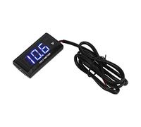 Tbest Voltmetro per Moto LCD Voltmetro Ultra Sottile con Staffa Sinistra DC12V Accessori per Moto Blu Questa Caratteristica di Luce Ha una Forte Durata della Sorgente Accurata Prestazioni Compatte