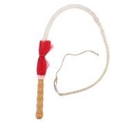 Tbest Whep in Pelle di Cavallo, Usura Resistere a Manico in Legno Multifunzionale Whip in Pelle per