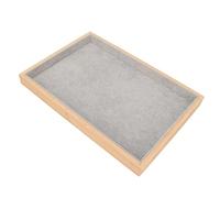 Tbest Wood Jewelry Tray, Lightweight Durable Organizer (GREY)