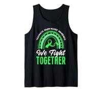 TBI Consapevolezza Nastro Verde Lesioni Cerebrali Lotta Insieme Canotta