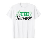 TBI Survivor TBI Warrior Traumatico Consapevolezza delle lesioni cerebrali Maglietta