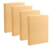 Tbintul 4 Pezzi Raccoglitore ad Anelli A5,Quaderno ad Anelli A5,Copertina Raccoglitore Kraft 6 Fori Raccoglitore Anelli a5 per Ufficio Scuola Multifunzione fai da te Forniture