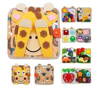 Tbintul Busy Board Montessori Libro Interattivo 1 Anno, Libro in Tessuto per Bambini, Montessori Silenzioso Libros con, Giocattolo a Partire da 2 3 4 5 6 Anni, Regalo per Ragazzi e Ragazze