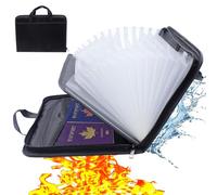 Tbintul Cartella Portadocumenti A4 con Manico, Cartelline per Conferenze Ignifuga e Impermeabile, Cartella Espandibile con 13 Scomparti,Cerniera,e Etichette Colorate Password per Ufficio, Casa,Scuola