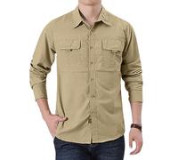 TBloevwlh Giacca dell'esercito federale, colore bianco, a maniche lunghe, da uomo, nero, backpacking Must Haves, da pesca, in cotone, slim fit, Nesbo Minnesota, camicetta, Henley Cowboy, originale The