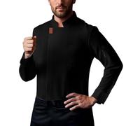 TBloevwlh Koch Grembiule da uomo, costume da corridore, giacca bianca nera da cuoco, carnevale da uomo, costume da boba grasso, camice marinaio, rattatoullie, giacca da cuoco nera, ratatouille