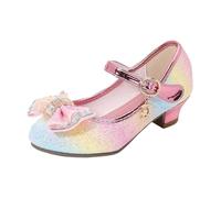 TBloevwlh Scarpe da graffio per bambini ragazze Principesse Paillettes Glitter Con Tacco Partito Tacchi bassi Elegante Confortevole Cinghia Dallo di fine anno Danza